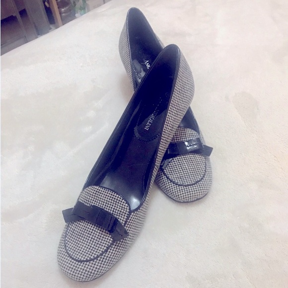 Enzo Angiolini Houndstooth Heeled Loafers - Picture 4 of 14